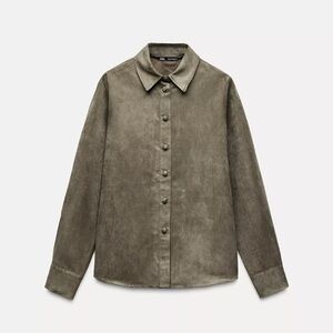 Zara Faux Suede Shirt size XS
